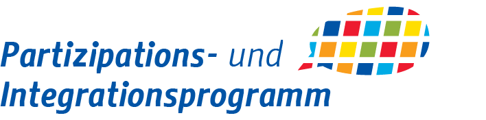 Logo des Partizipations- und Integrationsprogramms. 